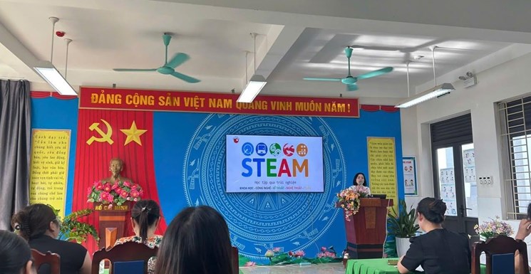 TRƯỜNG MẦM NON MỸ ĐỨC B TỔ CHỨC CHUYÊN ĐỀ ỨNG DỤNG STEAM TRONG GIÁO DỤC MẦM NON