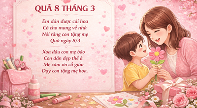 BÀI THƠ QUÀ 8 THÁNG 3