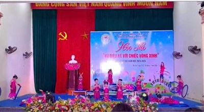 Tiết mục đạt giải nhất cụm hội thi Bé với chiếc vòng xinh năm học 2023 - 2024
